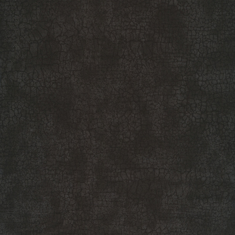 Mottled tonal black fabric features crackle texture design | Shabby Fabrics