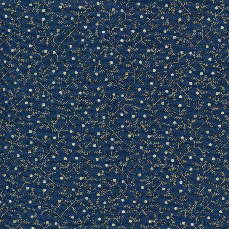 Brown tree limbs on a dark blue background