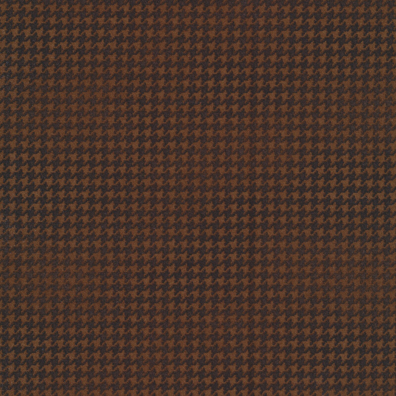 Tonal brown houndstooth fabric