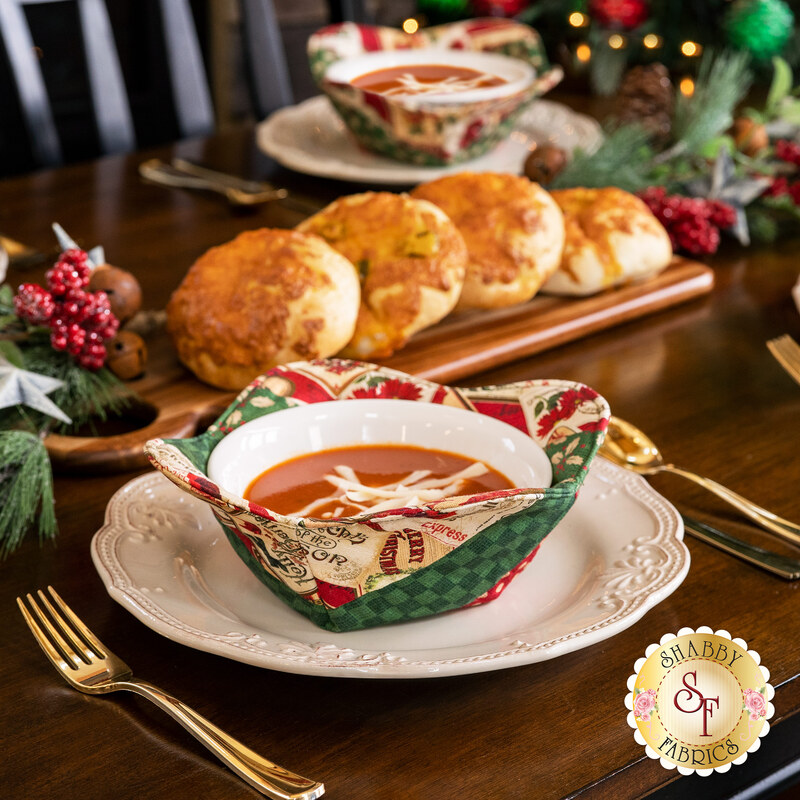 Bowl Cozy Kit - Postcard Holiday - Makes 4