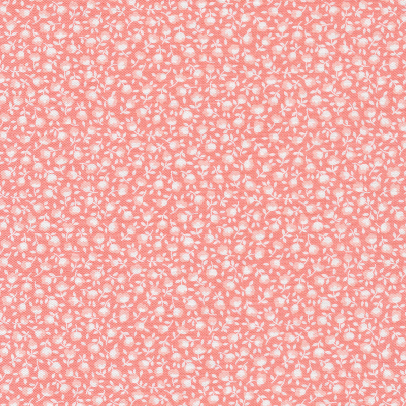 White flowers on a pink background | Shabby Fabrics