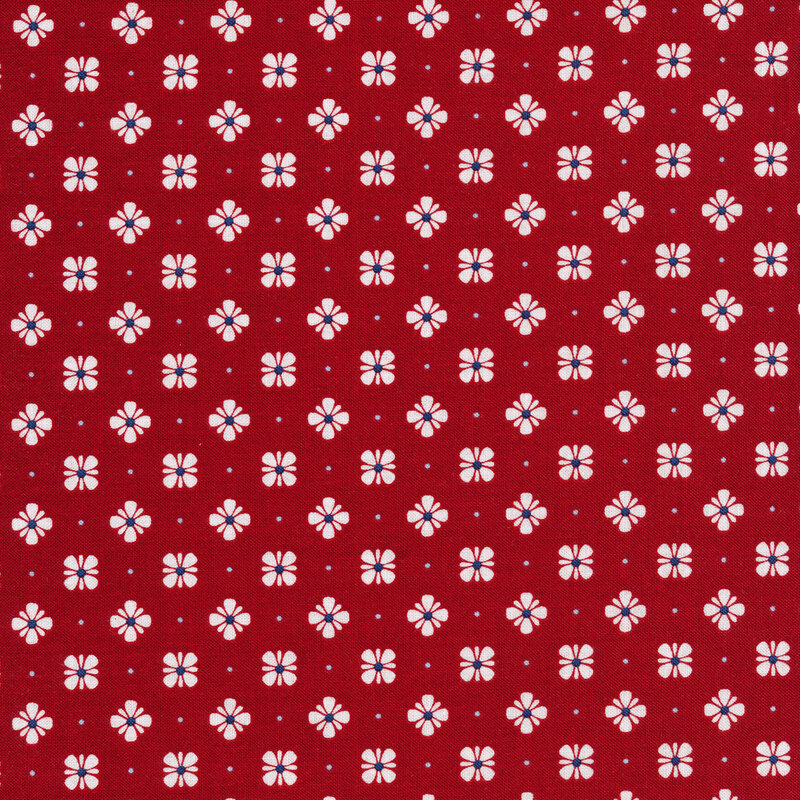 Red and white floral pattern