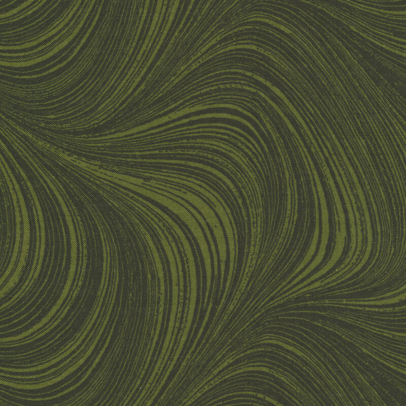 Dark green tonal wave texture | Shabby Fabrics