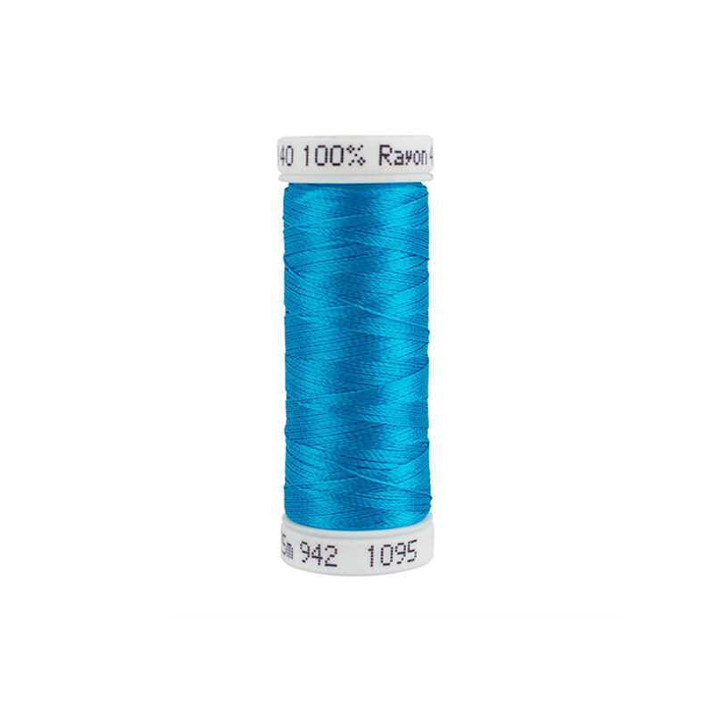 A spool of Sulky 40wt Rayon Thread - #1095 Turquoise
