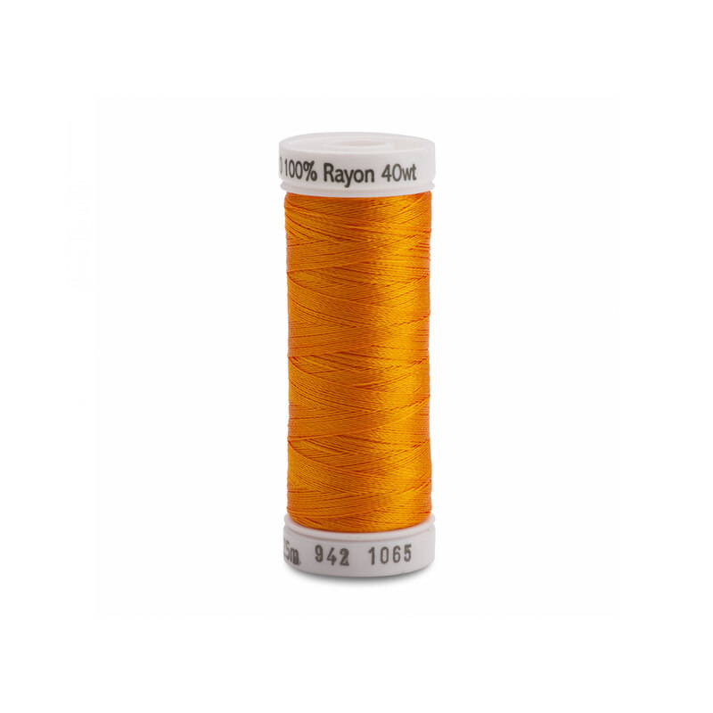 Spool of Orange Yellow 40wt Sulky Rayon thread