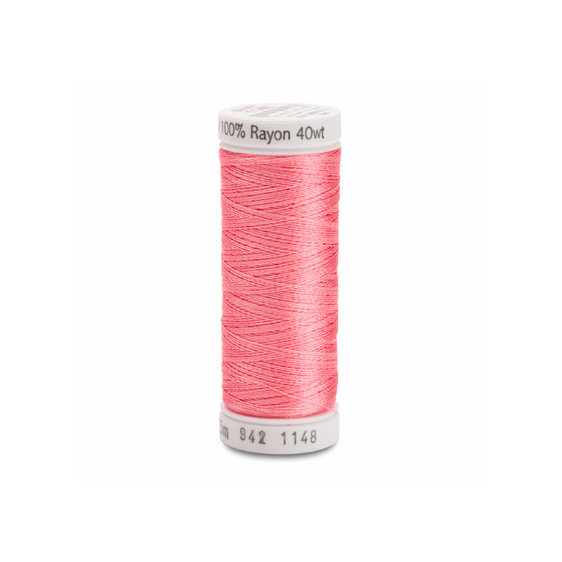 Spool of light coral 40 wt Sulky Rayon thread