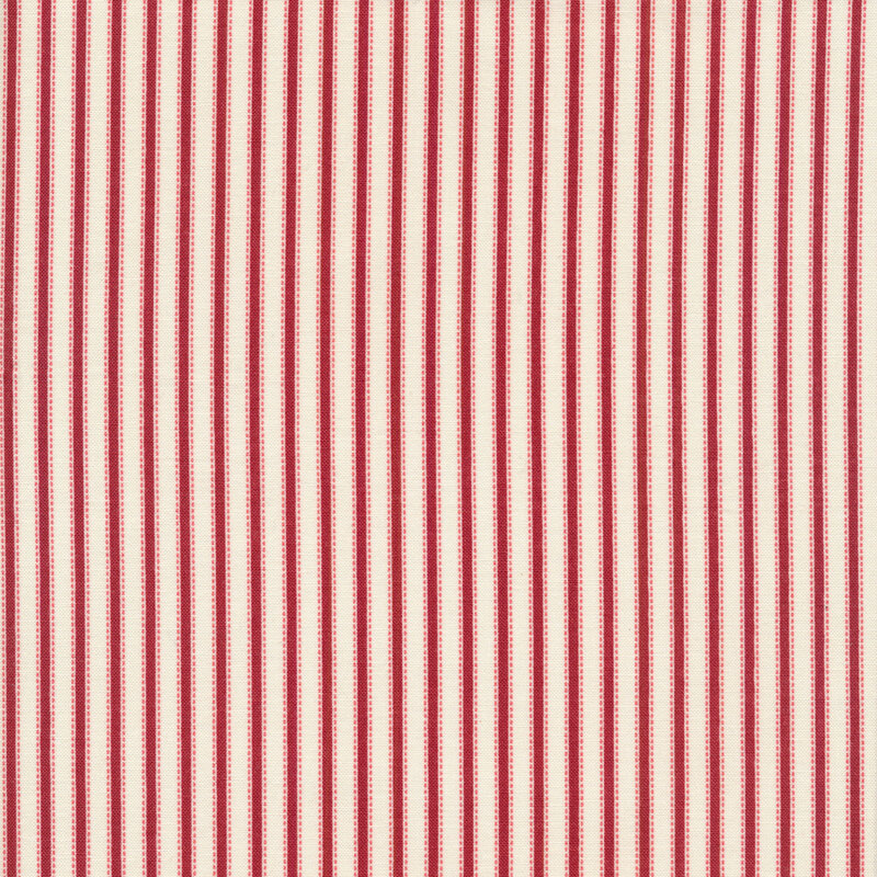 Red stripes and dashed lines on an ivory background