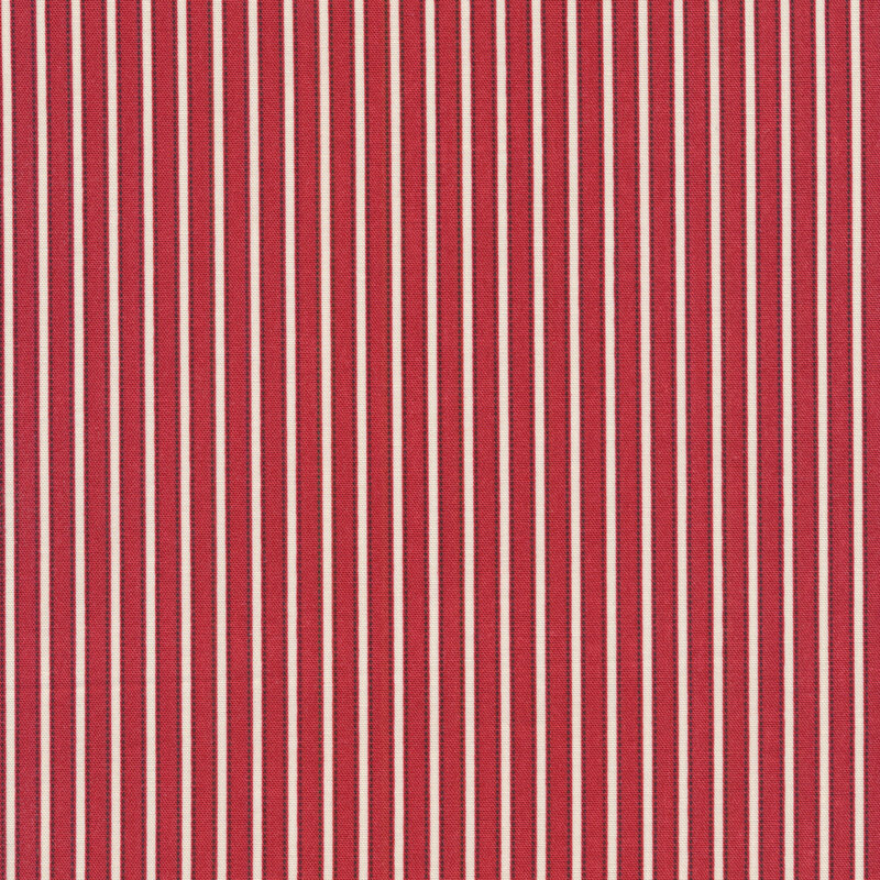 White stripes and dashed lines on an red background
