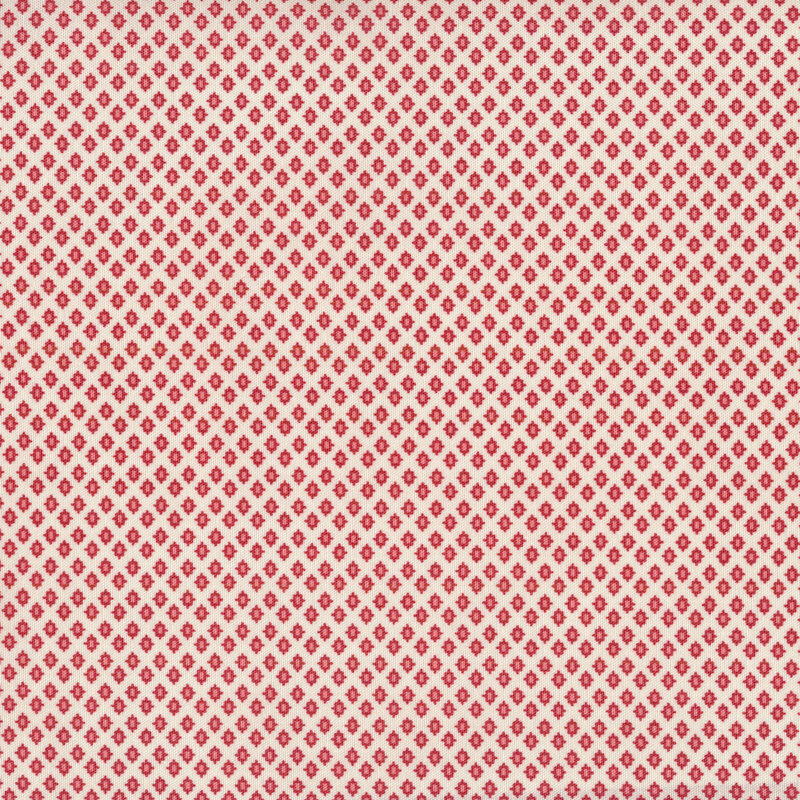 Red shirting pattern on an ivory background