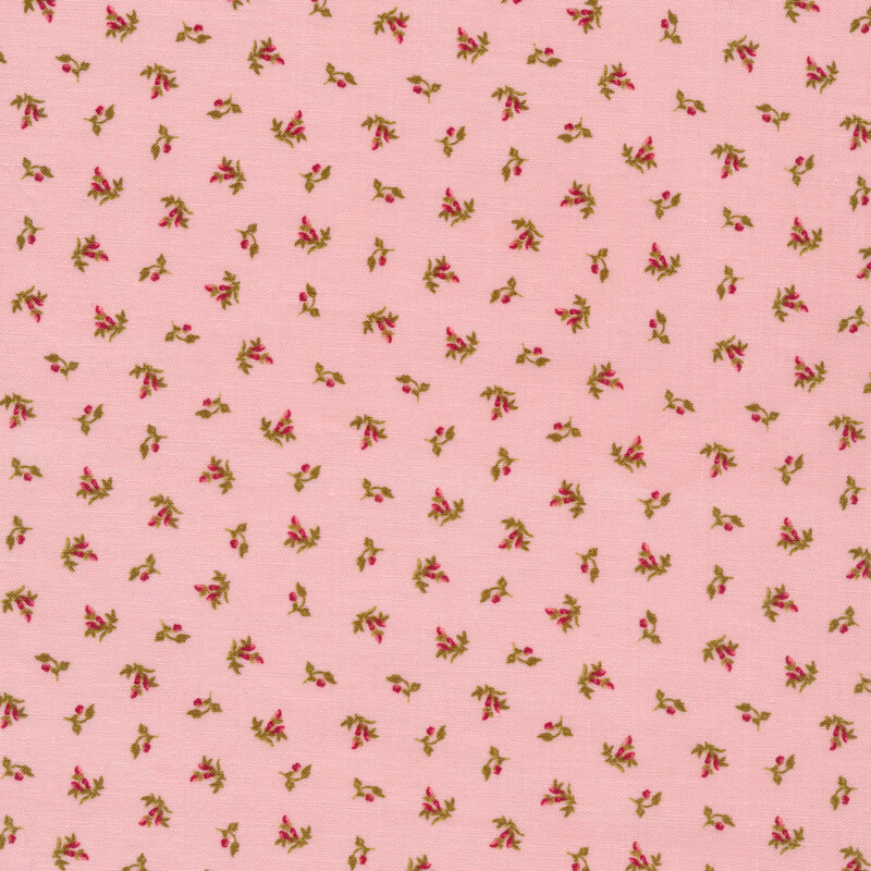 Pink florals tossed on a light pink background