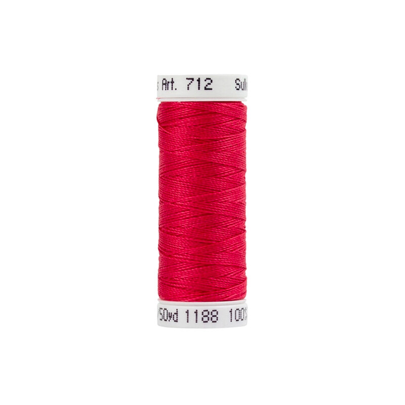 Spool of Red Geranium Sulky Petite Cotton 12wt thread