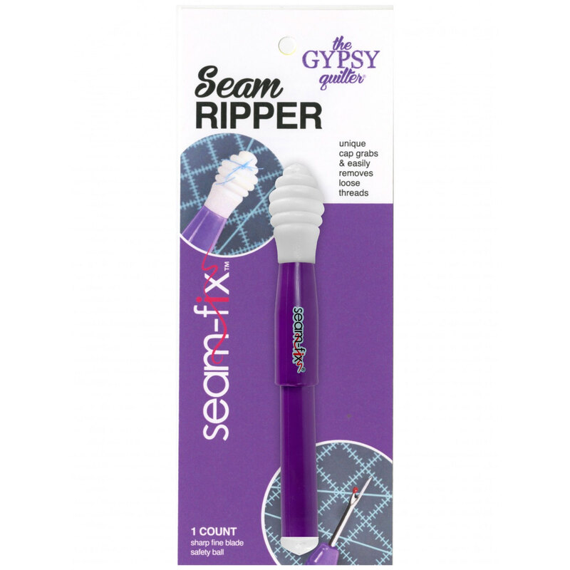 The front packaging of The Gypsy Quilter Seam Ripper in Gypsy Purple