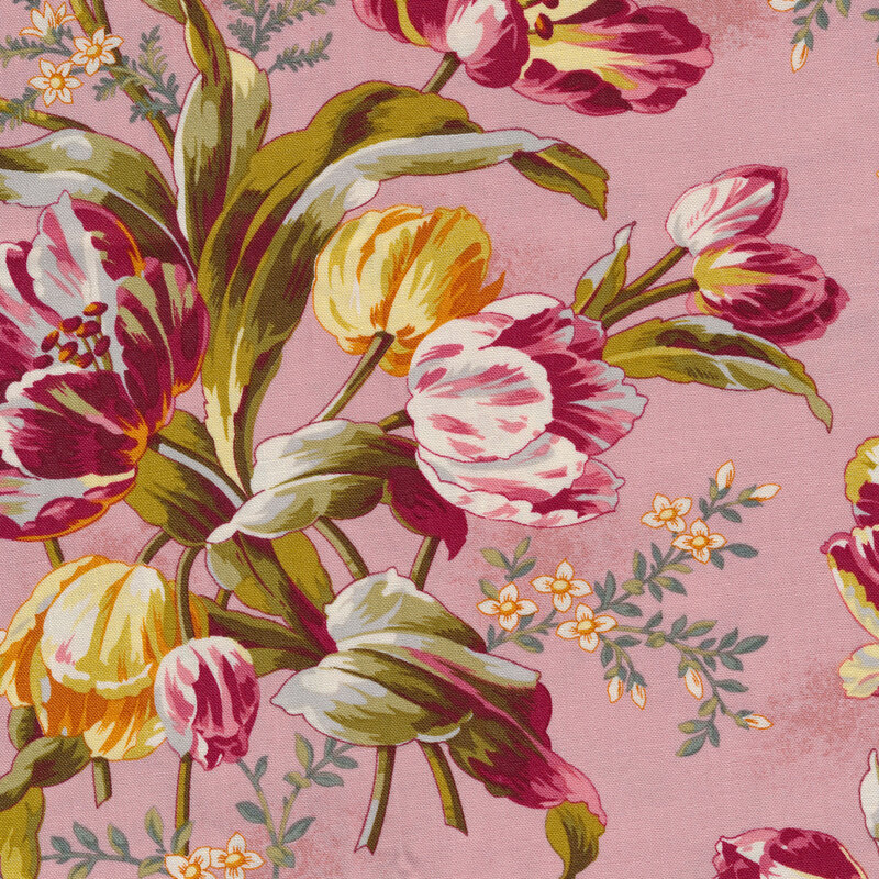 Lady Tulip A181E Petal Lady Tulip by Edyta Sitar for Andover Fabrics