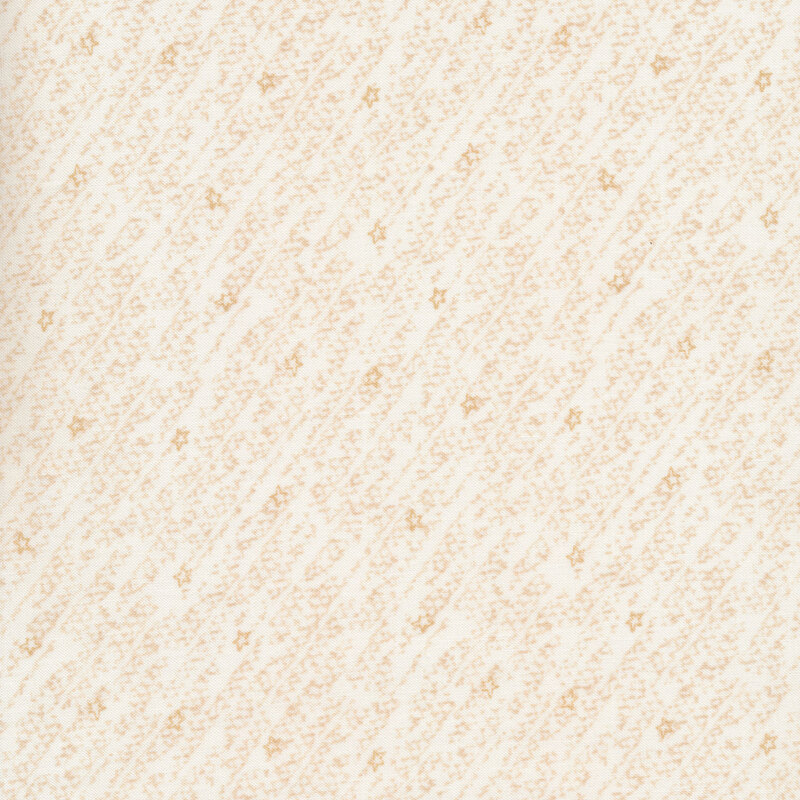 Cream fabric with beige stars and brush marks