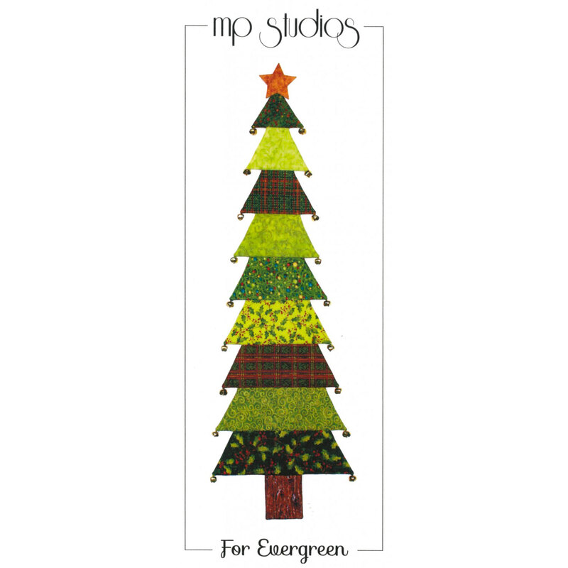 The front of the For Evergreen pattern with a beautiful Christmas tree