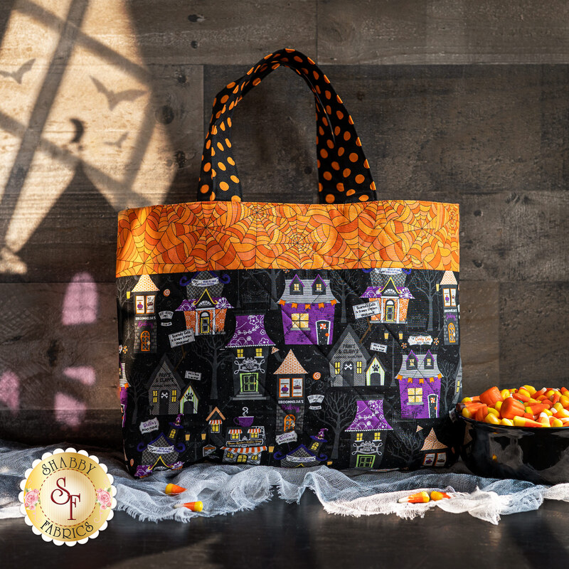 Ghoul Pumpkin Cotton Lined Tote Bag