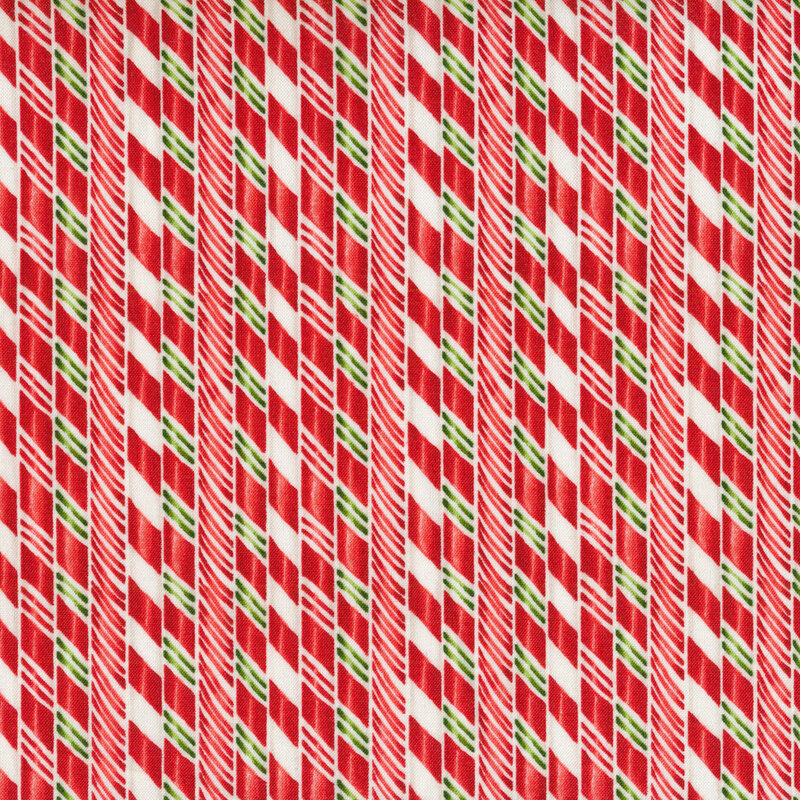 Christmas CANDY CANES Black Cotton Fabric by the Yard Fabric Traditions  Holiday Print