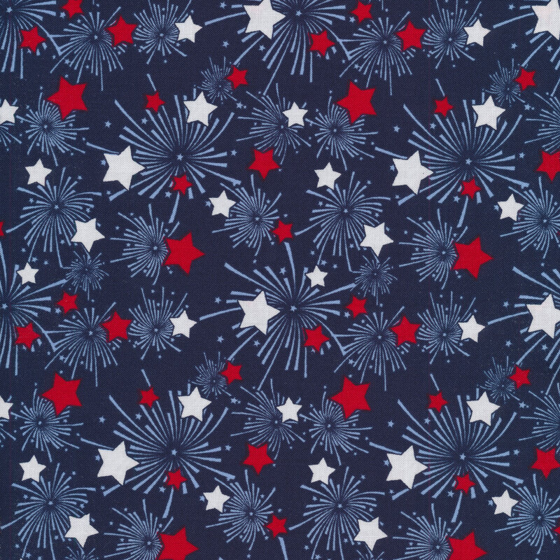 Gnome Of The Brave 334-77 Navy By Henry Glass Fabrics 