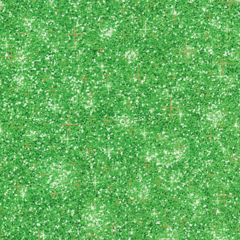 Green and gold sparkle fabric