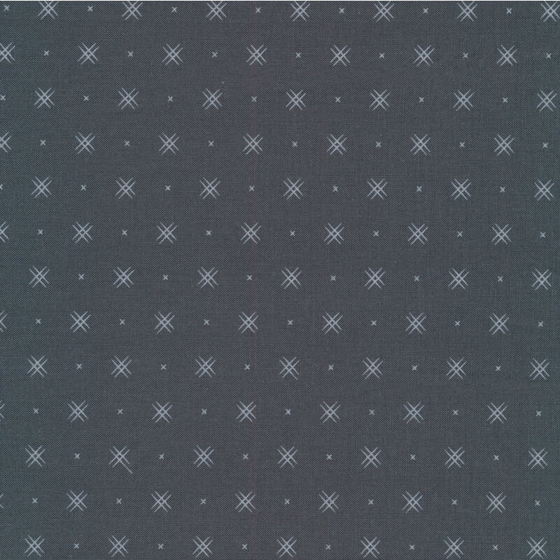 Dark gray fabric with small white stars all over