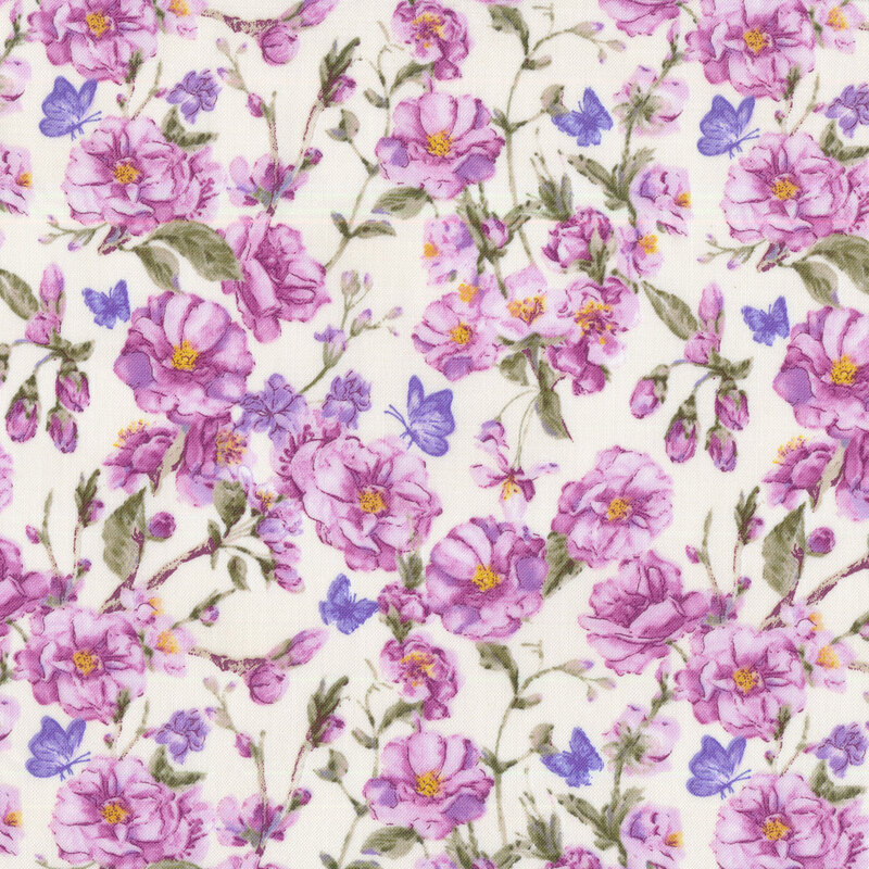 Judy's Bloom 13552-62 Lavender by Benartex | Shabby Fabrics