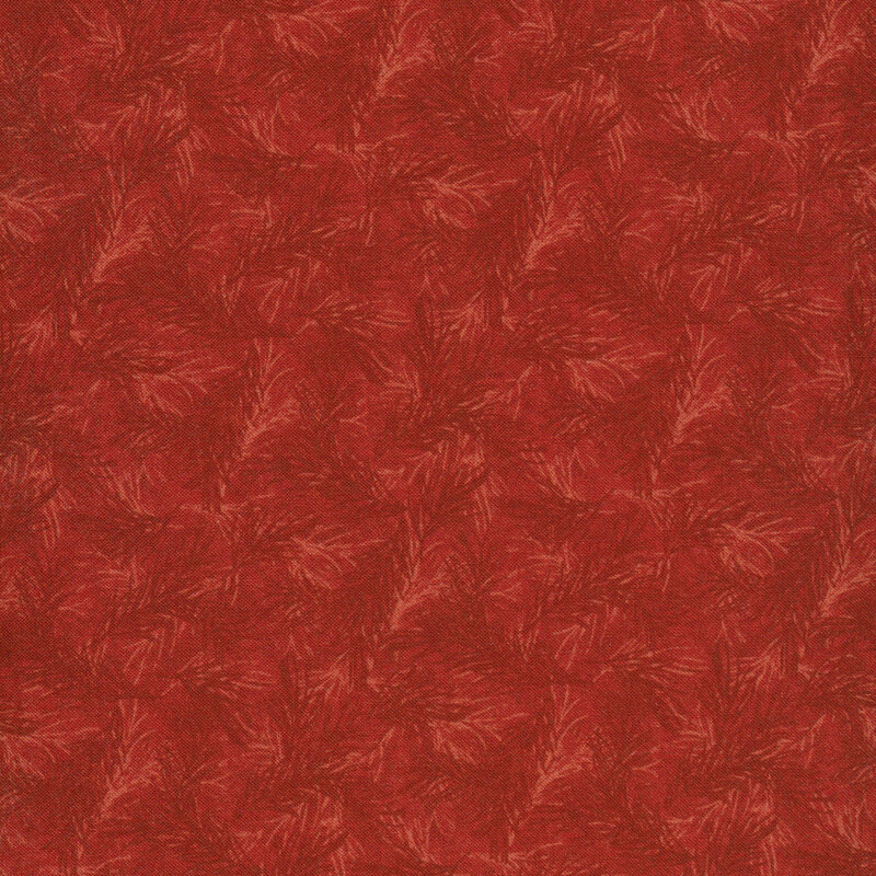 Tonal pine branches on red.