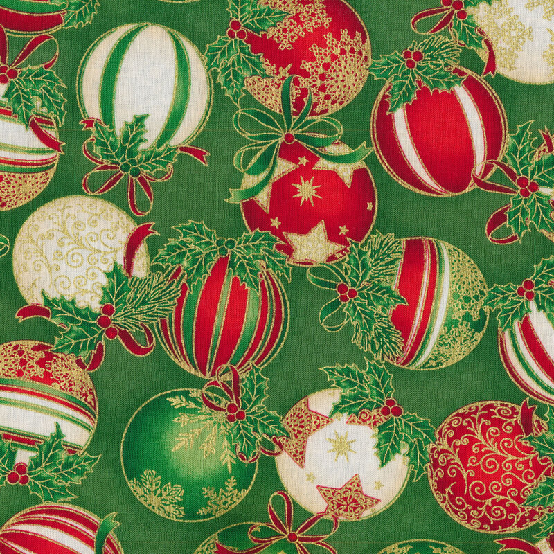 Holiday Flourish 15 20786-7 Green by Robert Kaufman Fabrics | Shabby ...