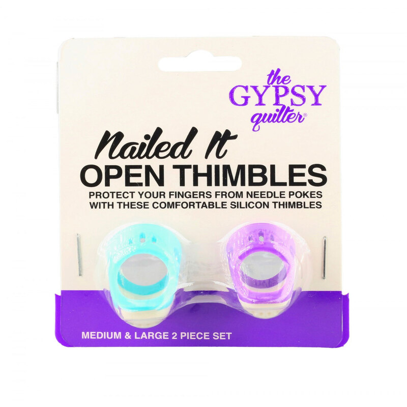 A two pack of Nailed It Open Thimbles by The Gypsy Quilter