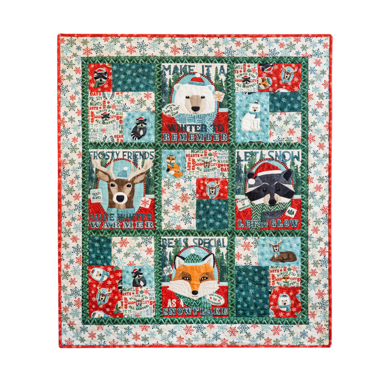 Warmin' Up Winter Panel Quilt and Pillow Kit - 2 Projects