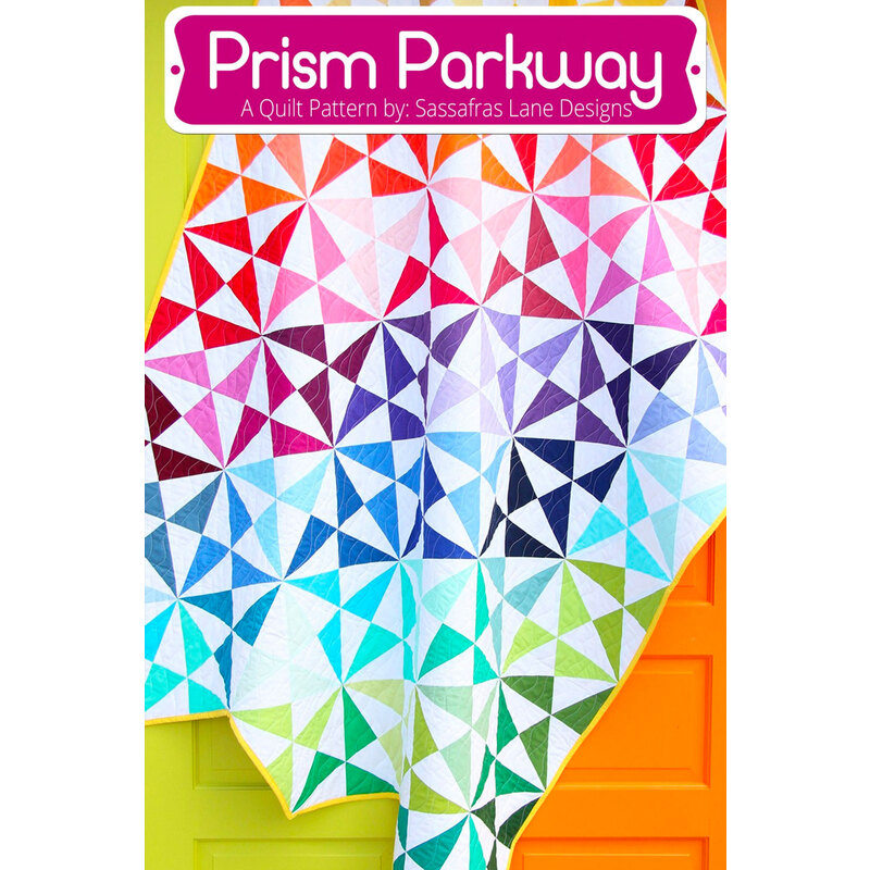 The front of the Prism Parkway Quilt Pattern by Sassafras Lane Designs