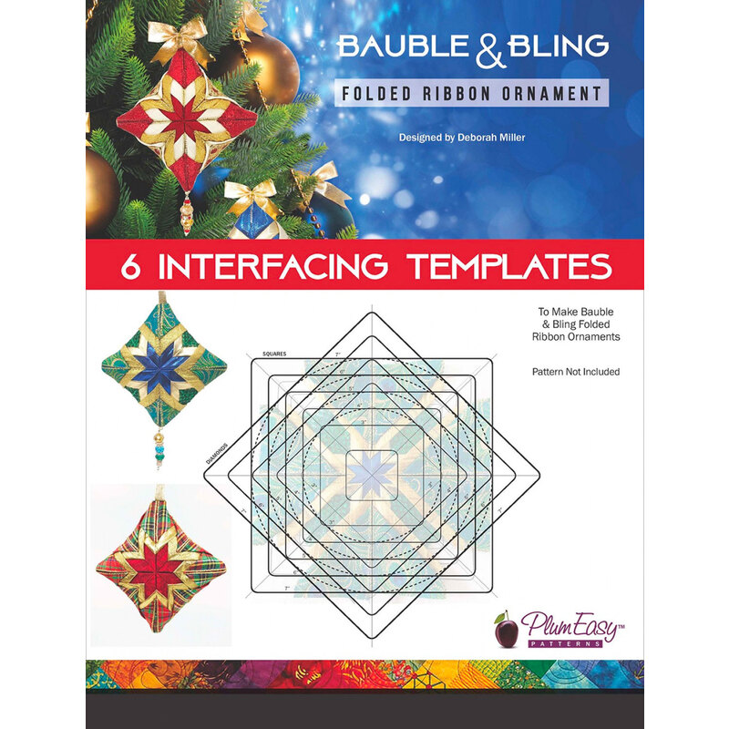 The front of the Bauble & Bling Folded Ribbon Ornaments replacement templates