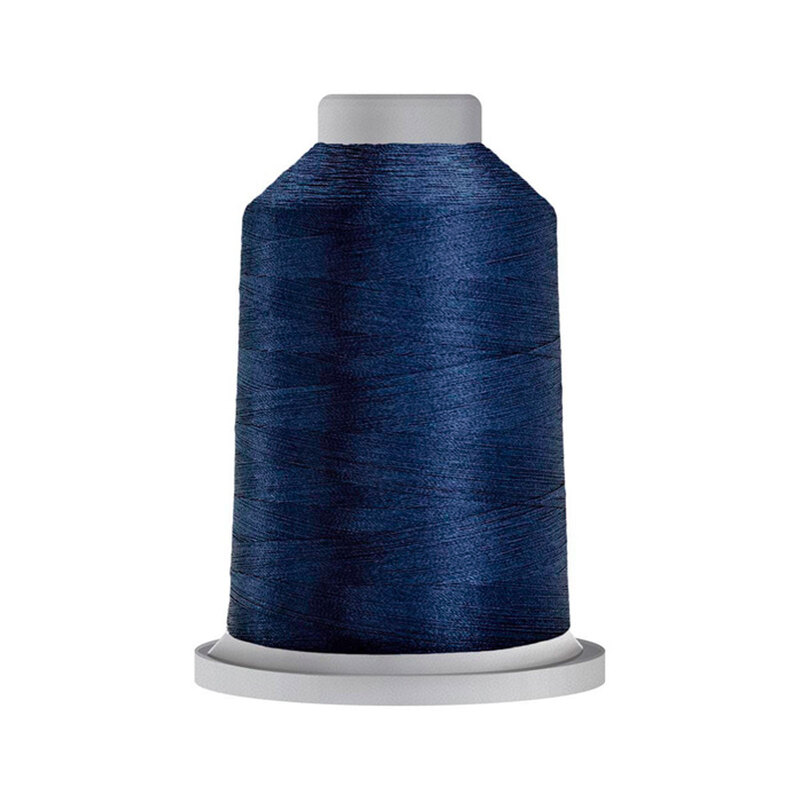 A spool of Admiral Blue Glide Machine Embroidery Thread