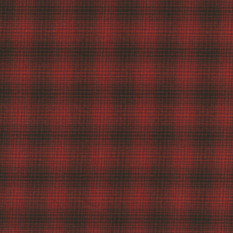 Red and black small plaid fabric