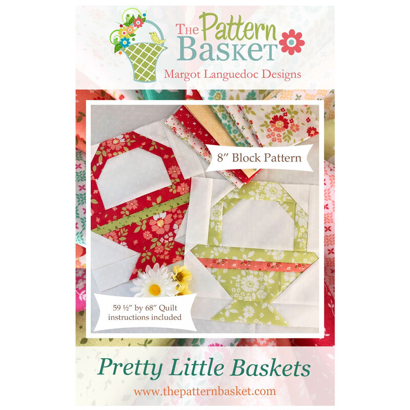 The front of the Pretty Little Baskets pattern by The Pattern Basket