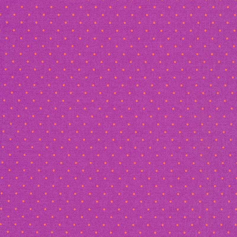 light purple fabric with small pink polka dots all over