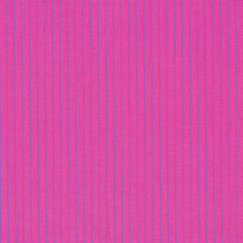 Hot pink fabric with small purple stripes