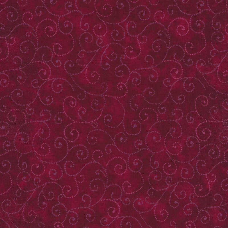 tonal burgundy fabric with swirls 