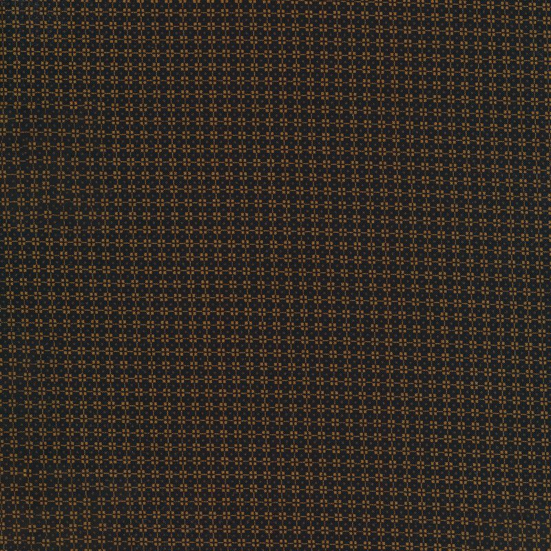golden colored checkerboard pattern all over a black fabric background