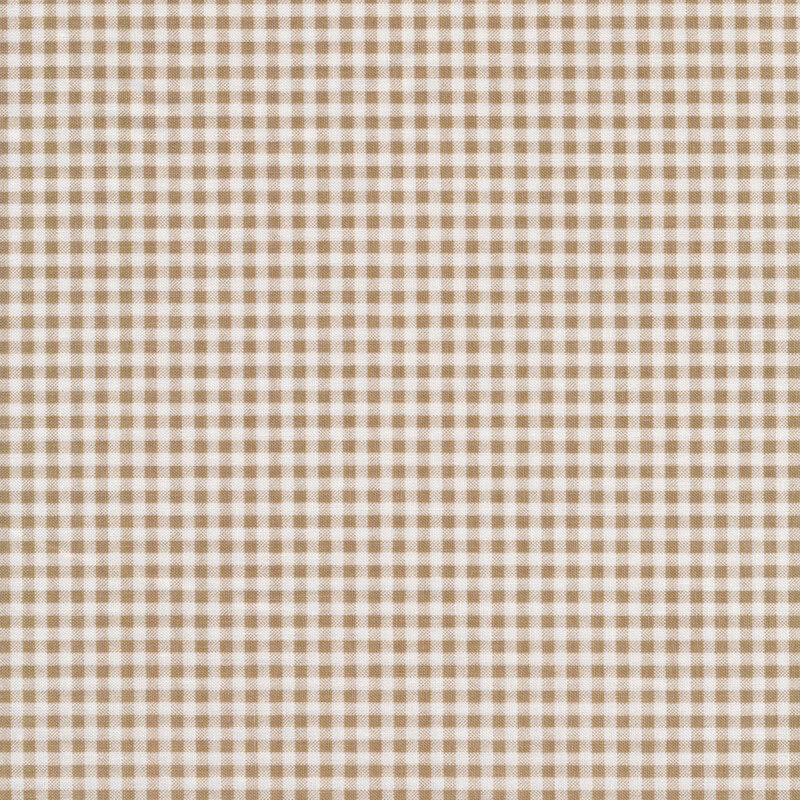 Fabric of a small brown gingham print