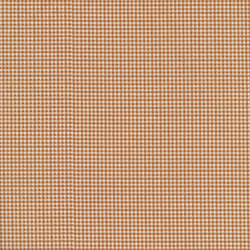 Fabric of a micro brown gingham print