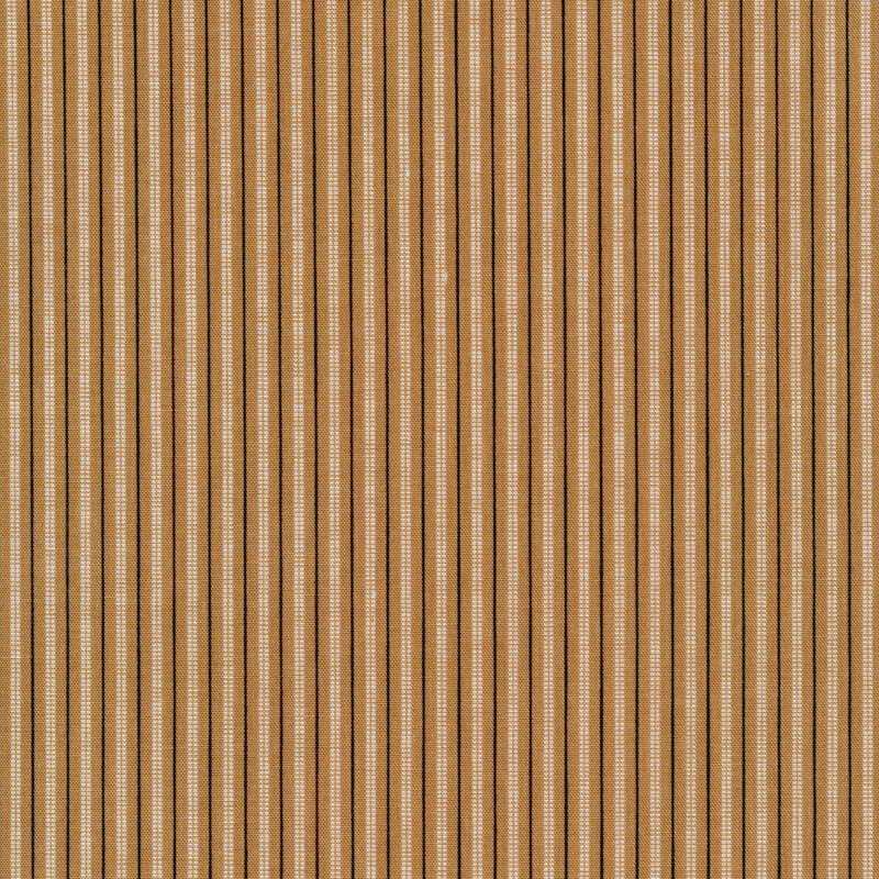 Striped fabric of large white and small black stripes on a brown background