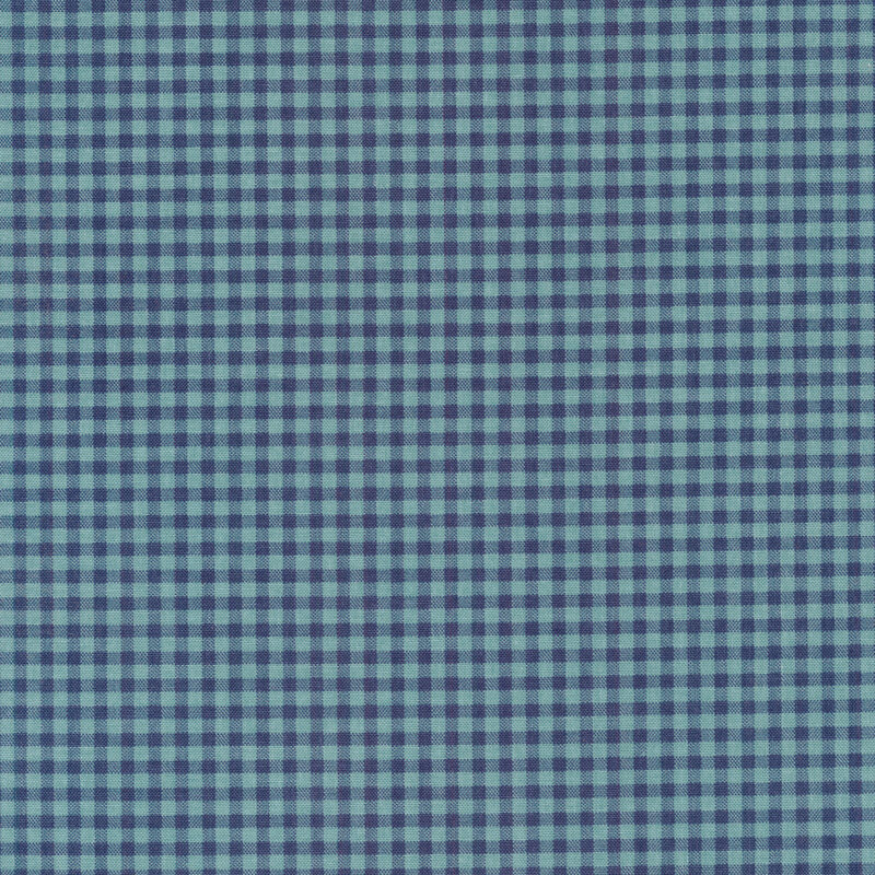  Fabric of a tonal gingham on a blue background