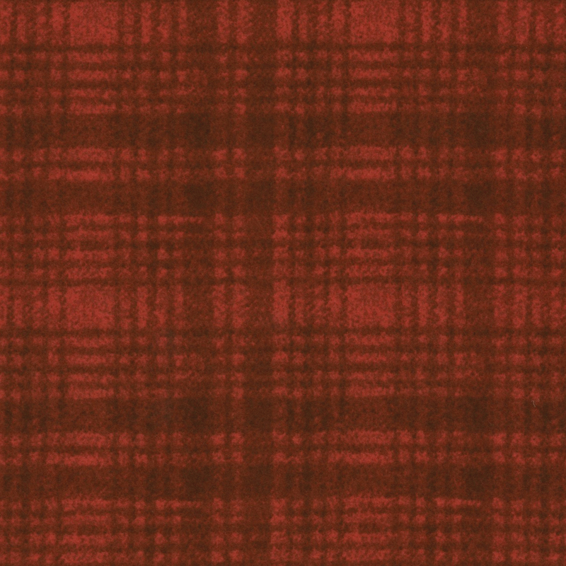 brick red plaid flannel fabric