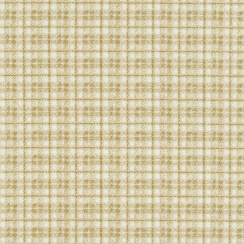 dark cream plaid flannel fabric
