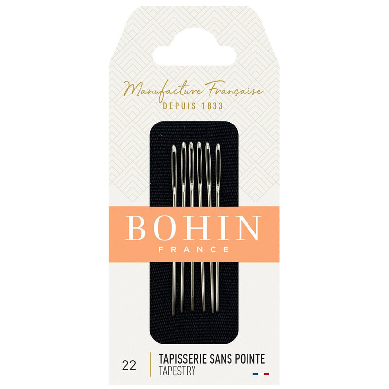 A pack of Bohin Tapestry Needles in size 22