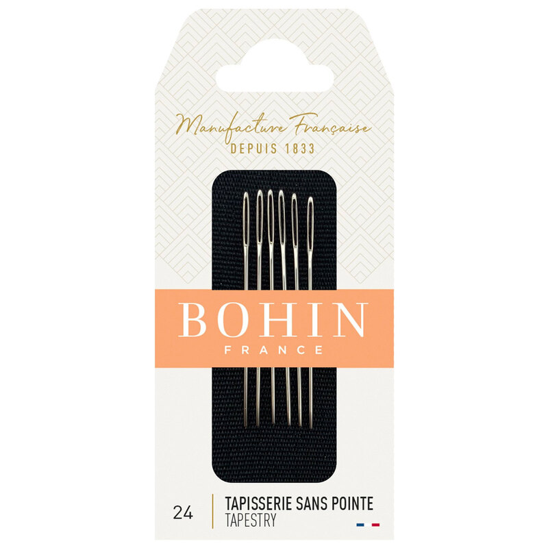 A pack of Bohin Tapestry Needles in size 24