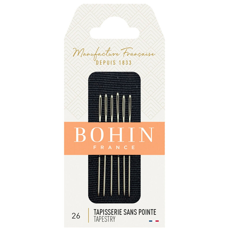 A pack of Bohin Tapestry Needles in size 26