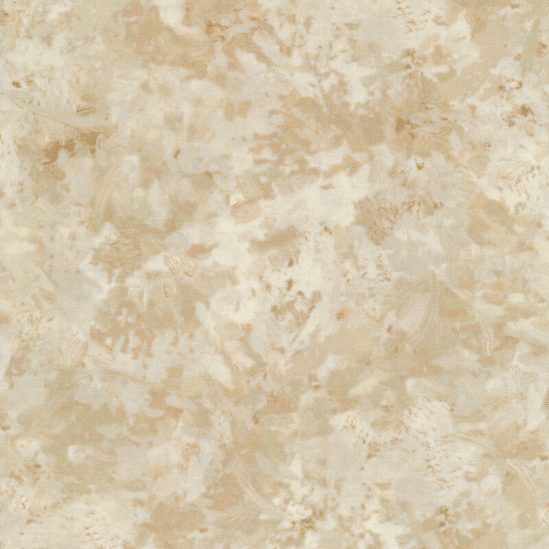 A fabric with a mottled watercolor texture in a sandstone color
