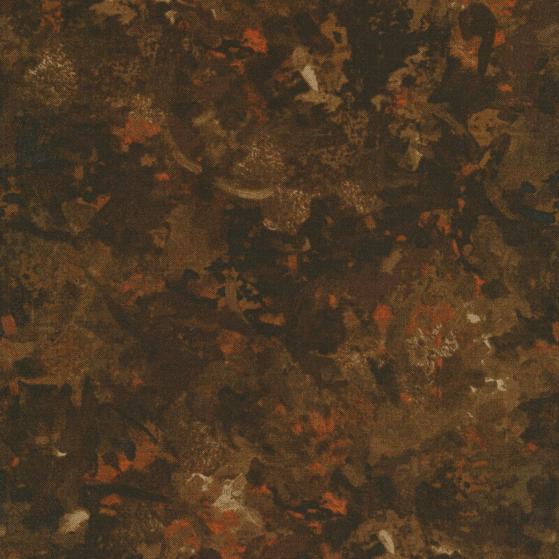A fabric with a mottled watercolor texture in a coffee color