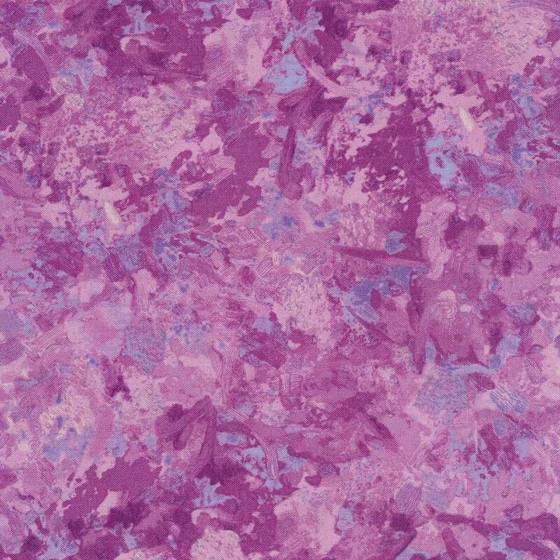 A fabric with a mottled watercolor texture in a lilac color